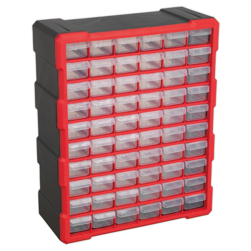 Sealey APDC60R 60 Drawer Cabinet Box - Red/Black