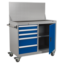 Sealey API1103A 5 Drawer & 1 Shelf Industrial Mobile Workstation