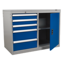 Sealey API1103B 5 Drawer & 1 Shelf Industrial Cabinet