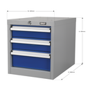 Sealey API16 Industrial Triple Drawer Unit for API Series Workbenches