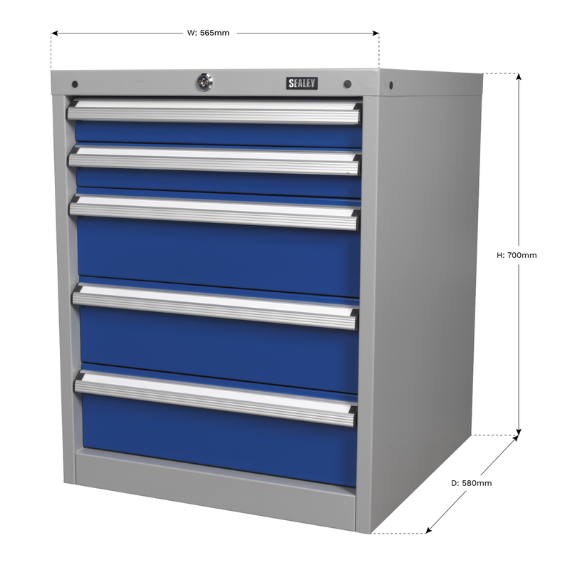 Sealey API5655A 5 Drawer Industrial Cabinet