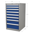 Sealey API5658 8 Drawer Industrial Cabinet