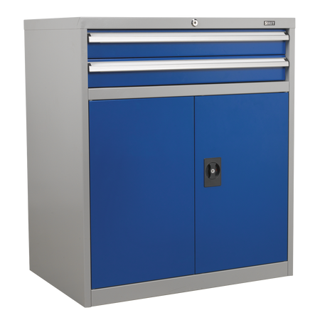 Sealey API8810 2 Drawer & 1 Shelf Double Industrial Locker Cabinet
