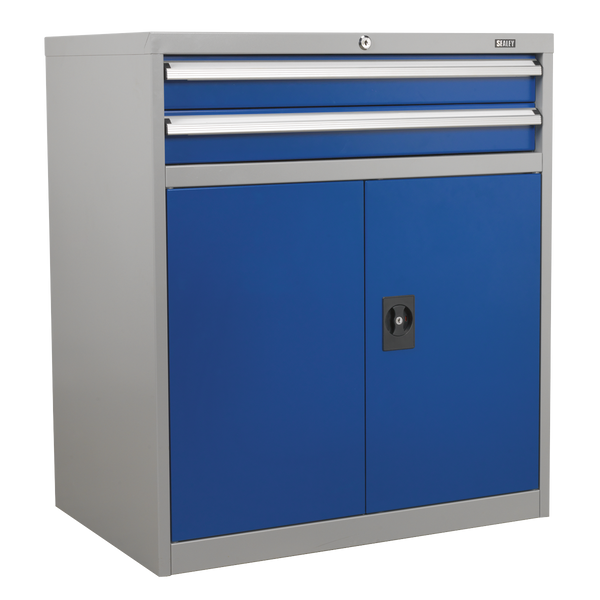 Sealey API8810 2 Drawer & 1 Shelf Double Industrial Locker Cabinet