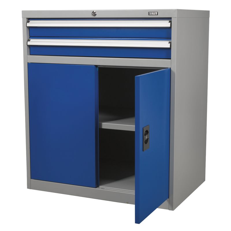 Sealey API8810 2 Drawer & 1 Shelf Double Industrial Locker Cabinet