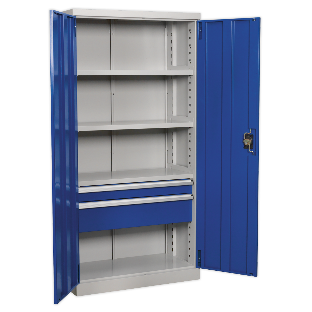 Sealey APICCOMBO2 1800mm 2 Drawer 3 Shelf Industrial Cabinet