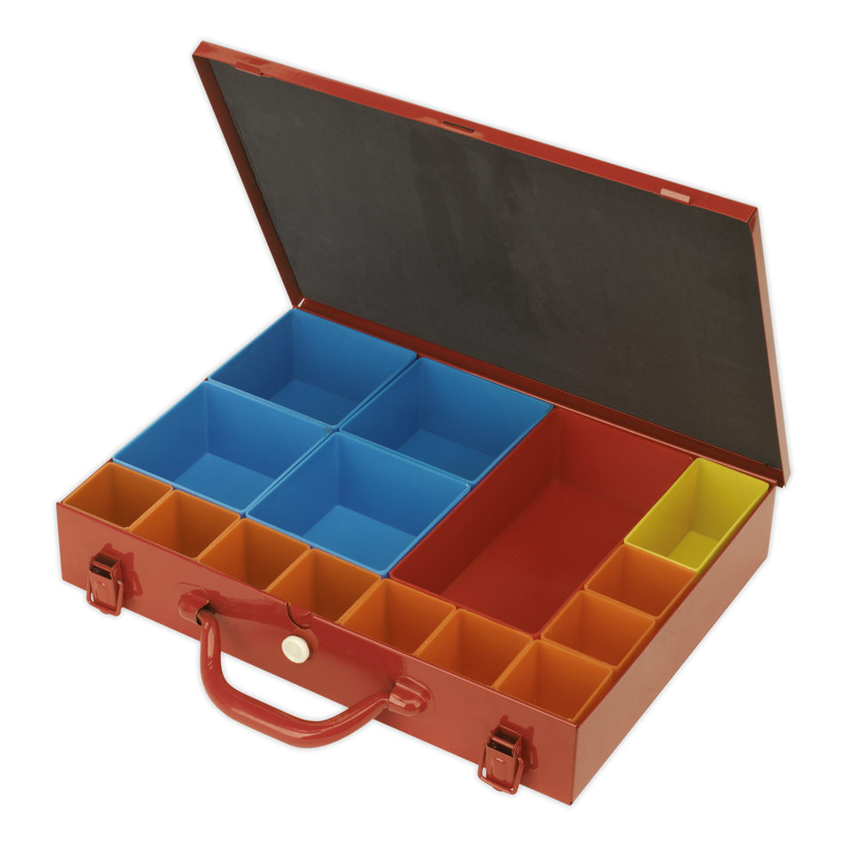 Sealey APMC15 Metal Case with 15 Storage Bins