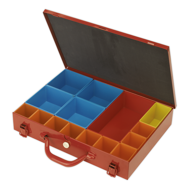 Sealey APMC15 Metal Case with 15 Storage Bins
