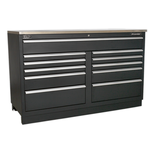 Sealey APMS04 11 Drawer 1550mm Heavy-Duty Modular Floor Cabinet