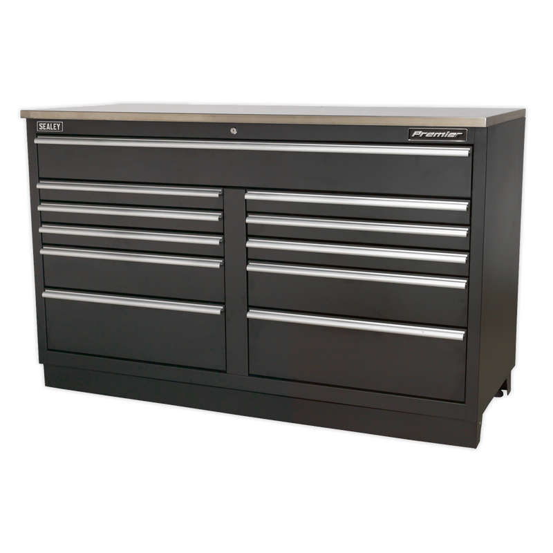 Sealey APMS04 11 Drawer 1550mm Heavy-Duty Modular Floor Cabinet