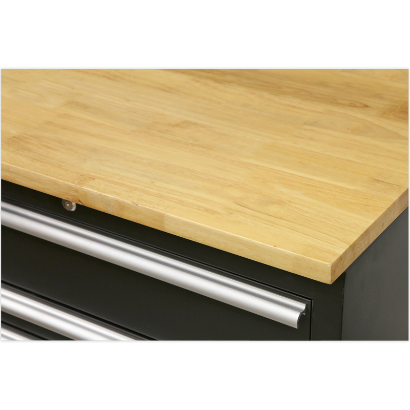 Sealey APMSCOMBO1W Premier 2.5m Storage System - Oak Worktop