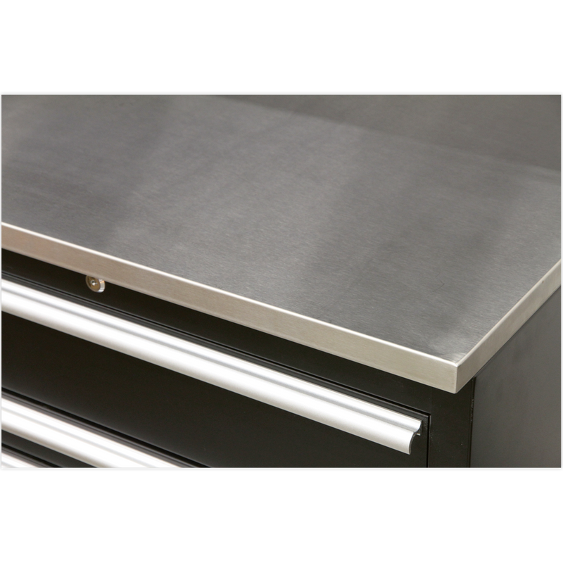 Sealey APMSCOMBO1SS Premier 2.5m Storage System - Stainless Worktop