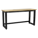 Sealey APMS22 1830mm Heavy-Duty Steel Adjustable Workbench with Wooden Worktop