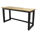 Sealey APMS22 1830mm Heavy-Duty Steel Adjustable Workbench with Wooden Worktop