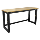 Sealey APMS22 1830mm Heavy-Duty Steel Adjustable Workbench with Wooden Worktop
