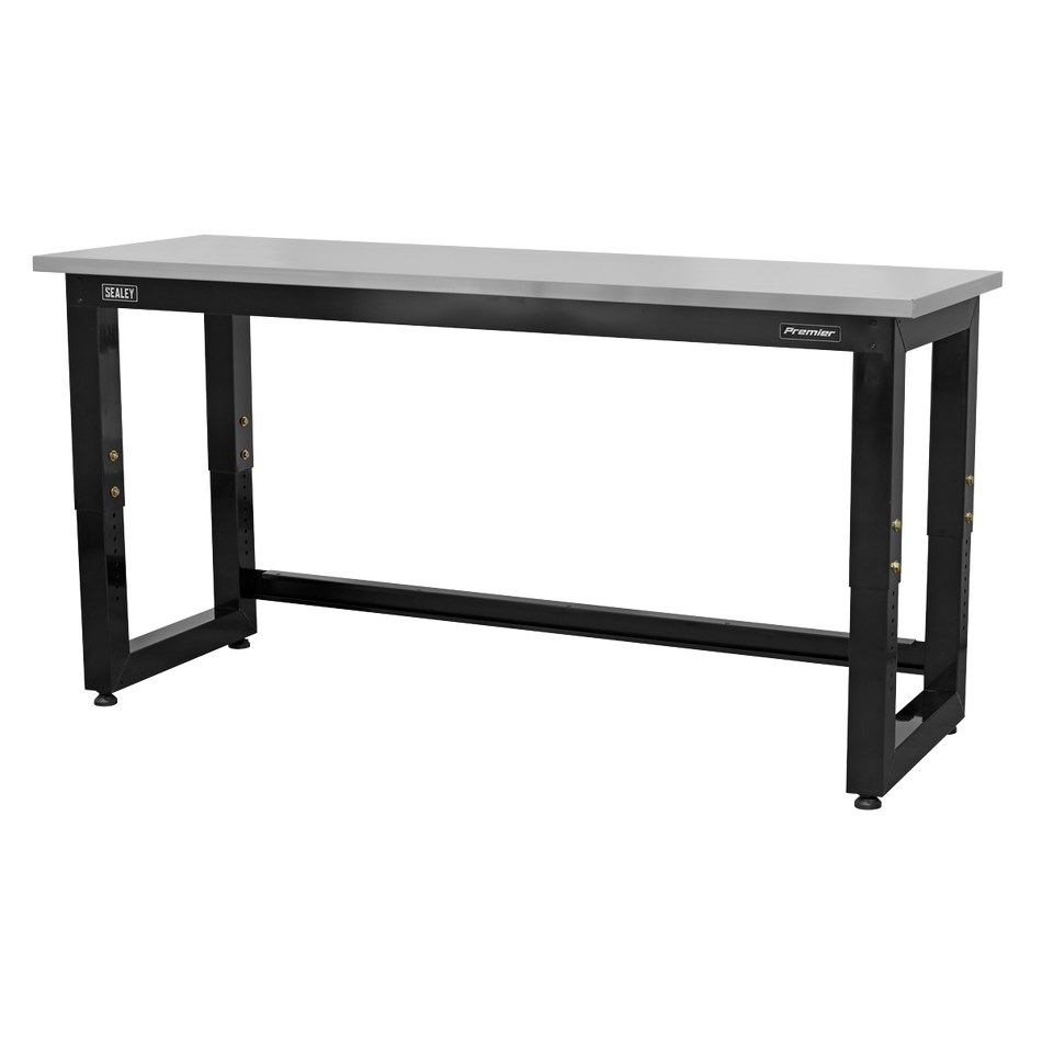 Sealey APMS23 1830mm Heavy-Duty Steel Adjustable Workbench with Stainless Steel Worktop