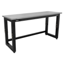 Sealey APMS23 1830mm Heavy-Duty Steel Adjustable Workbench with Stainless Steel Worktop
