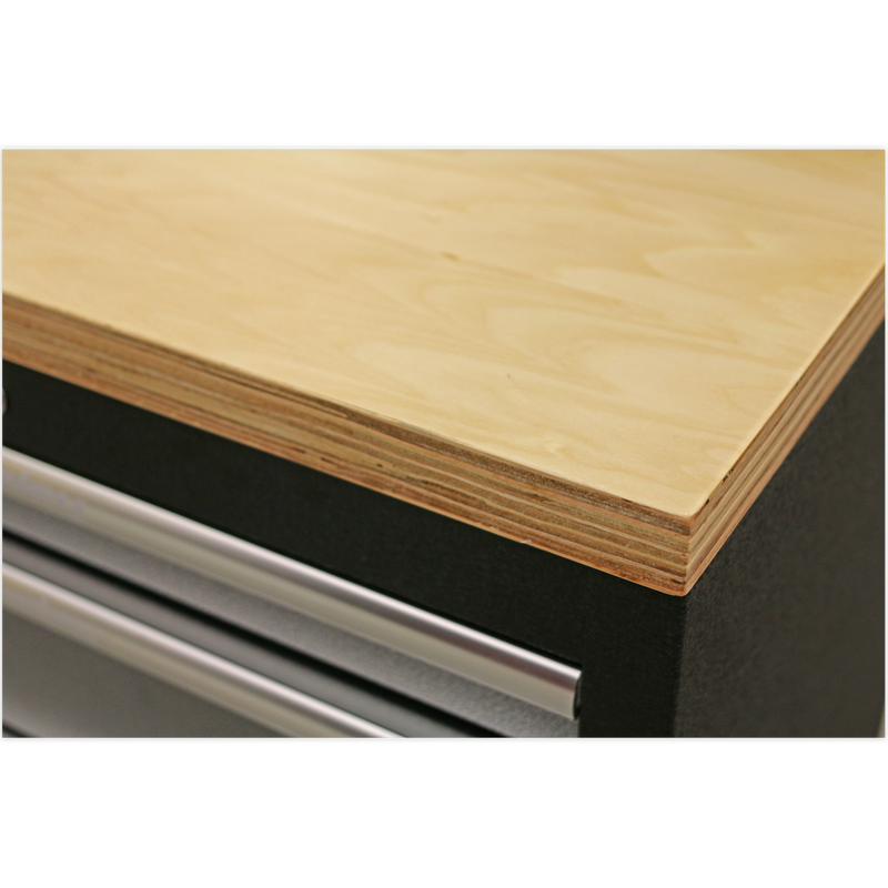Sealey APMSSTACK02W Superline Pro 2.0m Storage System - Wood Worktop