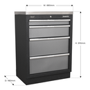 Sealey APMS51 680mm 4 Drawer Modular Floor Cabinet
