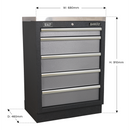 Sealey APMS59 680mm Modular 5 Drawer Floor Cabinet