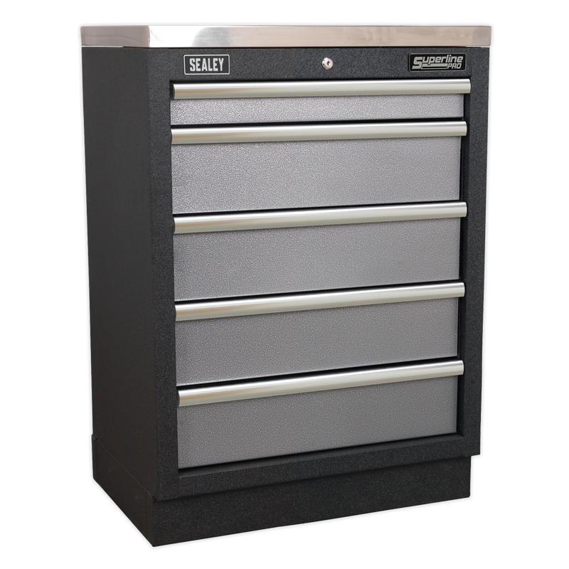 Sealey APMSSTACK01SS Superline Pro 4.9m Storage System - Stainless Worktop