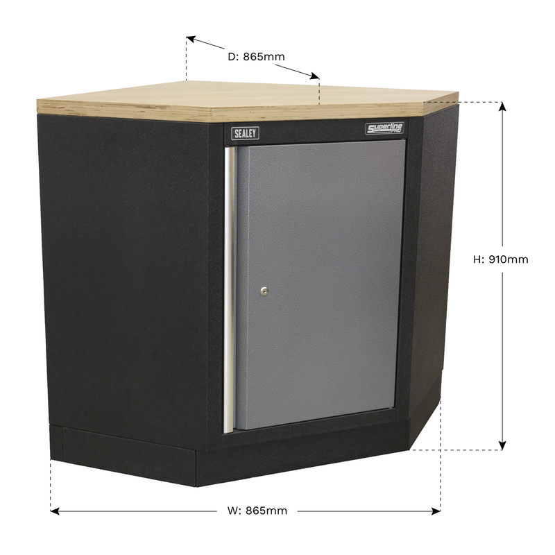 Sealey APMS60 865mm Modular Corner Floor Cabinet