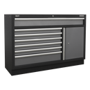 Sealey APMSSTACK11SS Superline Pro 2.04m Storage System - Stainless Steel Worktop