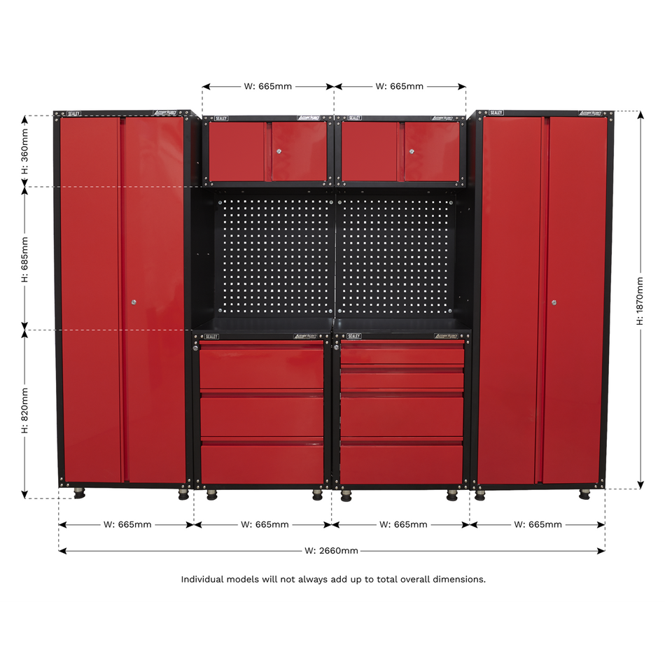 Sealey APMS80COMBO2 American Pro 2.6m Storage System