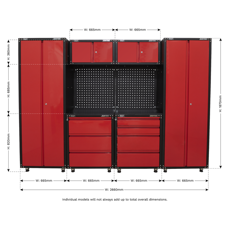Sealey APMS80COMBO2 American Pro 2.6m Storage System