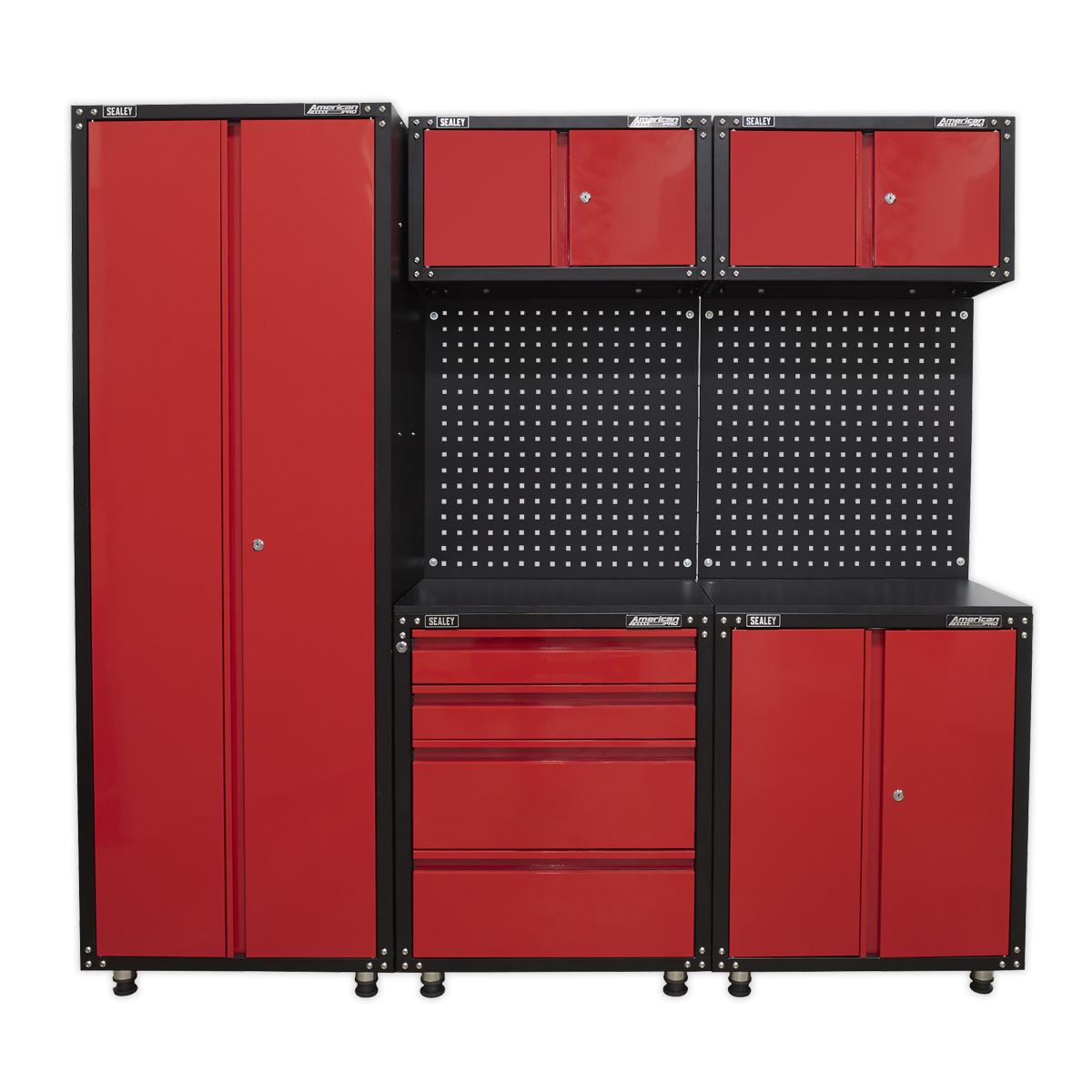 Sealey APMS80COMBO3 American PROâ€šÃ Ã¶âˆšÃ¡Â¬Â¨âˆšÃœ 2.0m Storage System