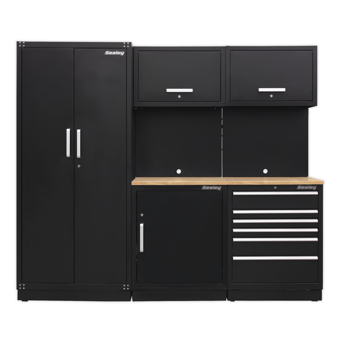 Sealey APMSCOMBO1W Premier 2.5m Storage System - Oak Worktop