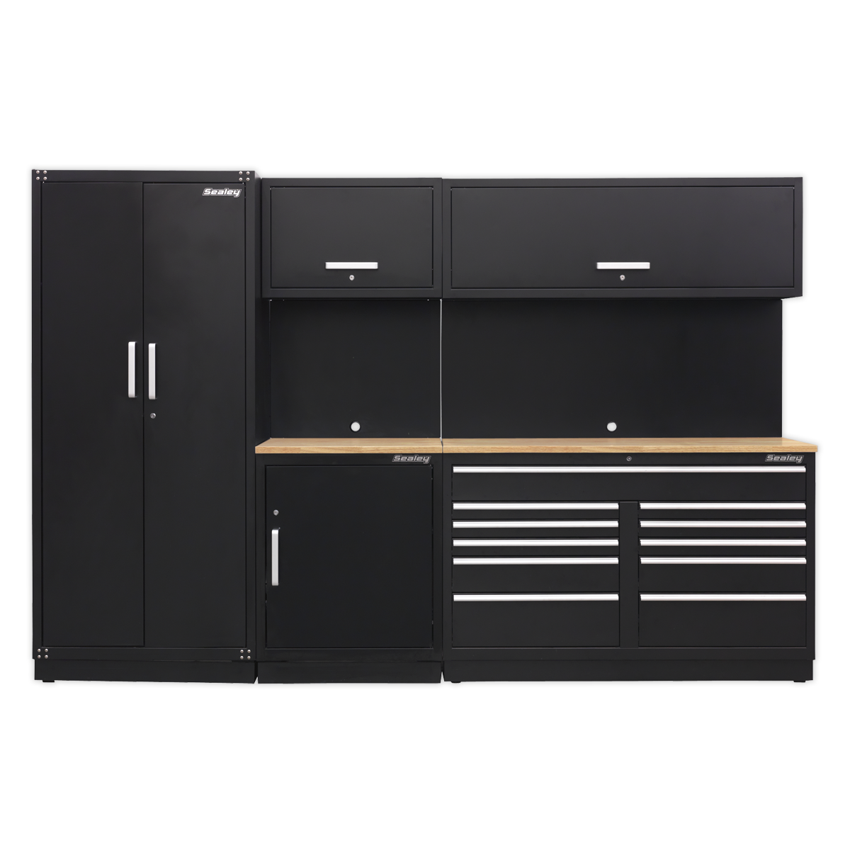 Sealey APMSCOMBO2W Premier 3.3m Storage System - Oak Worktop