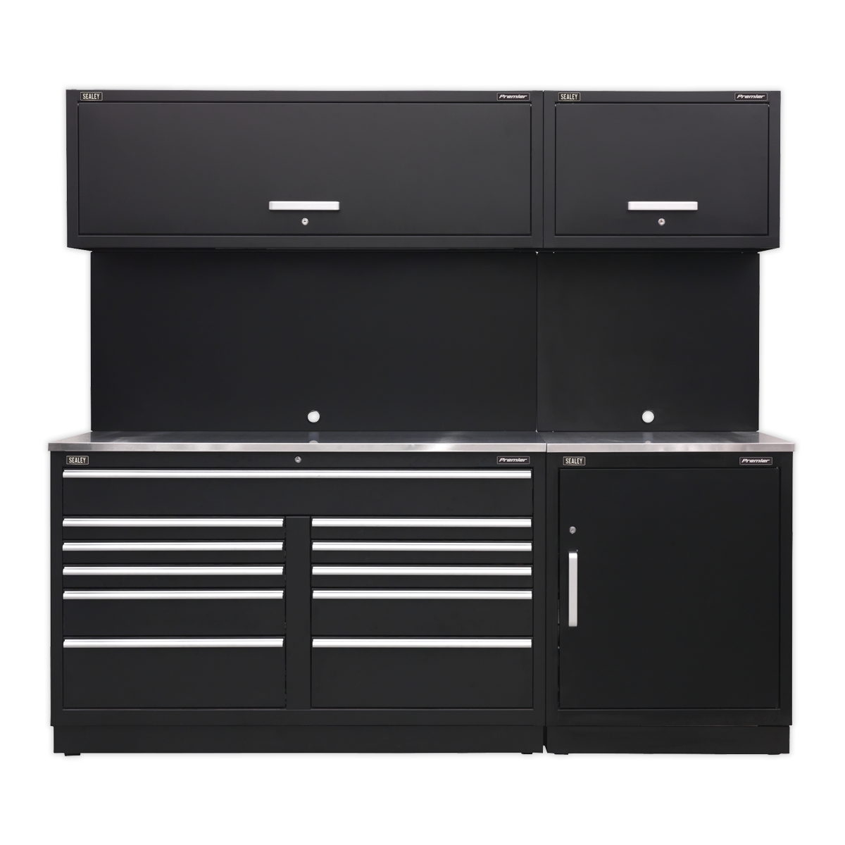Sealey APMSCOMBO4SS Premier 2.3m Storage System - Stainless Worktop