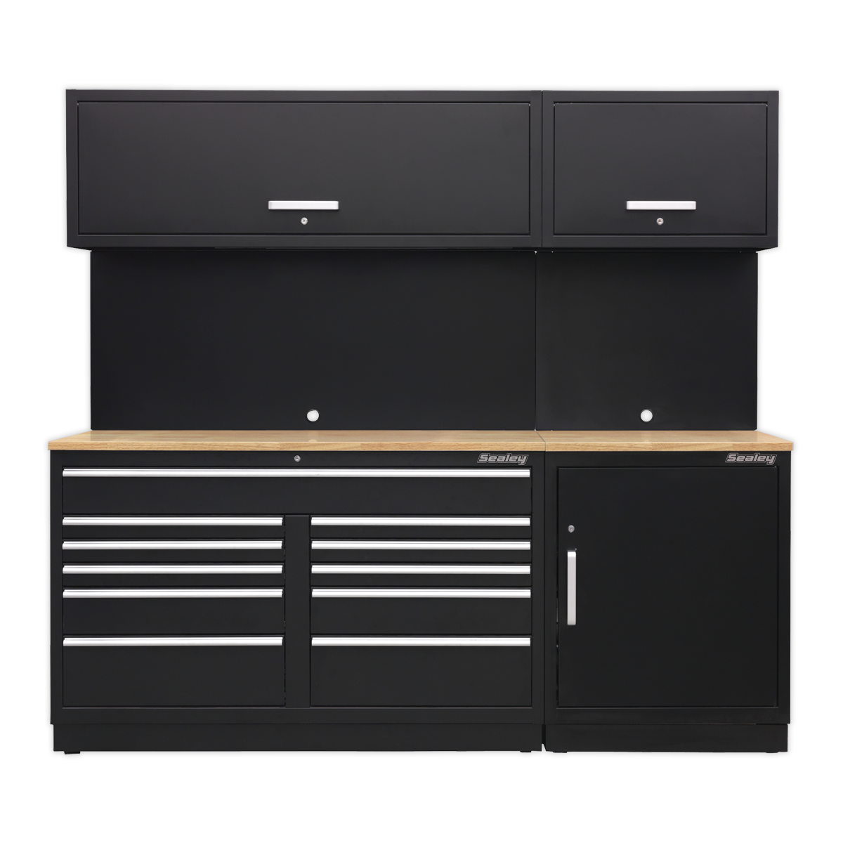 Sealey APMSCOMBO4W Premier 2.3m Storage System - Oak Worktop