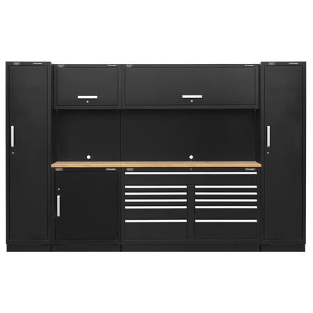 Sealey APMSCOMBO7W Premier 3.3m Storage System - Oak Worktop