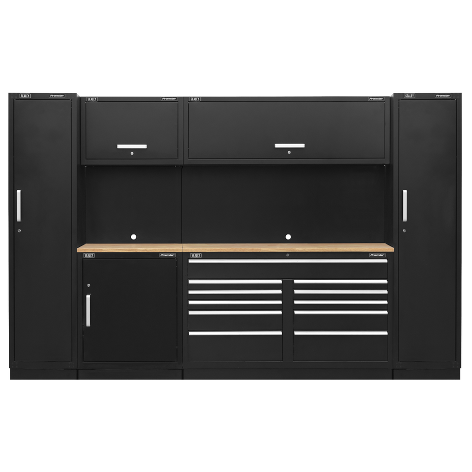 Sealey APMSCOMBO7W Premier 3.3m Storage System - Oak Worktop