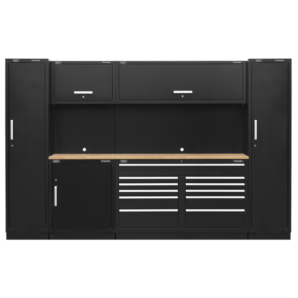 Sealey APMSCOMBO7W Premier 3.3m Storage System - Oak Worktop