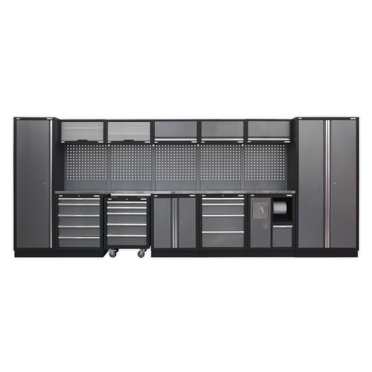 Sealey APMSSTACK01SS Superline Pro 4.9m Storage System - Stainless Worktop