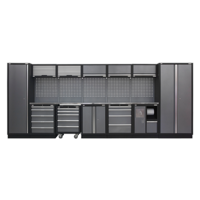 Sealey APMSSTACK01SS Superline Pro 4.9m Storage System - Stainless Worktop