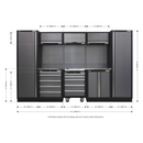 Sealey APMSSTACK03SS Superline Pro 3.2m Storage System - Stainless Worktop