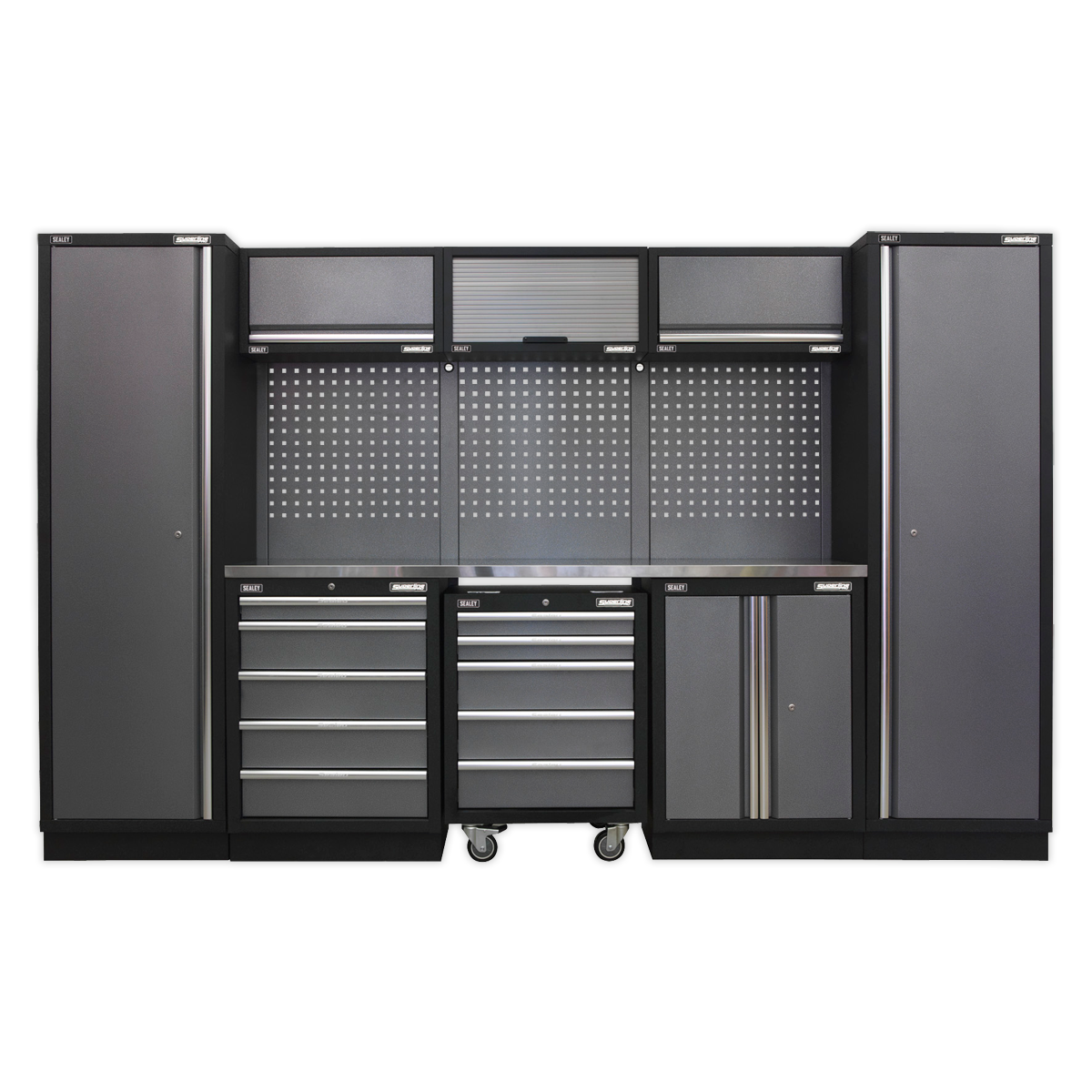 Sealey APMSSTACK03SS Superline Pro 3.2m Storage System - Stainless Worktop