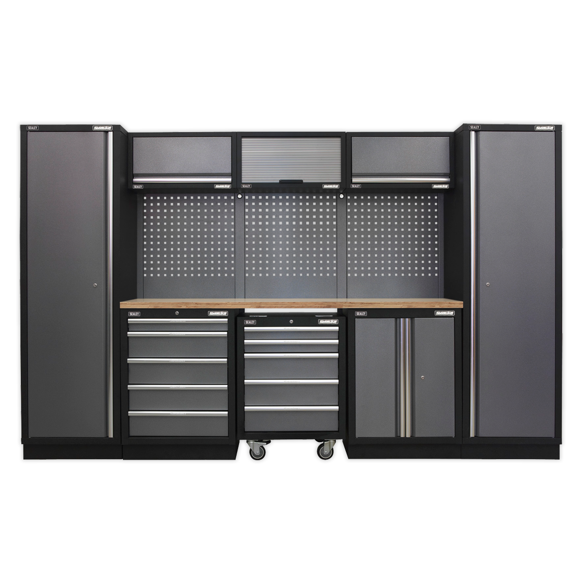 Sealey APMSSTACK03W Superline Pro 3.2m Storage System - Wood Worktop