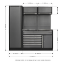 Sealey APMSSTACK09SS Superline Pro 1.96m Storage System - Stainless Steel Worktop