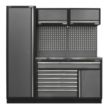 Sealey APMSSTACK09SS Superline Pro 1.96m Storage System - Stainless Steel Worktop