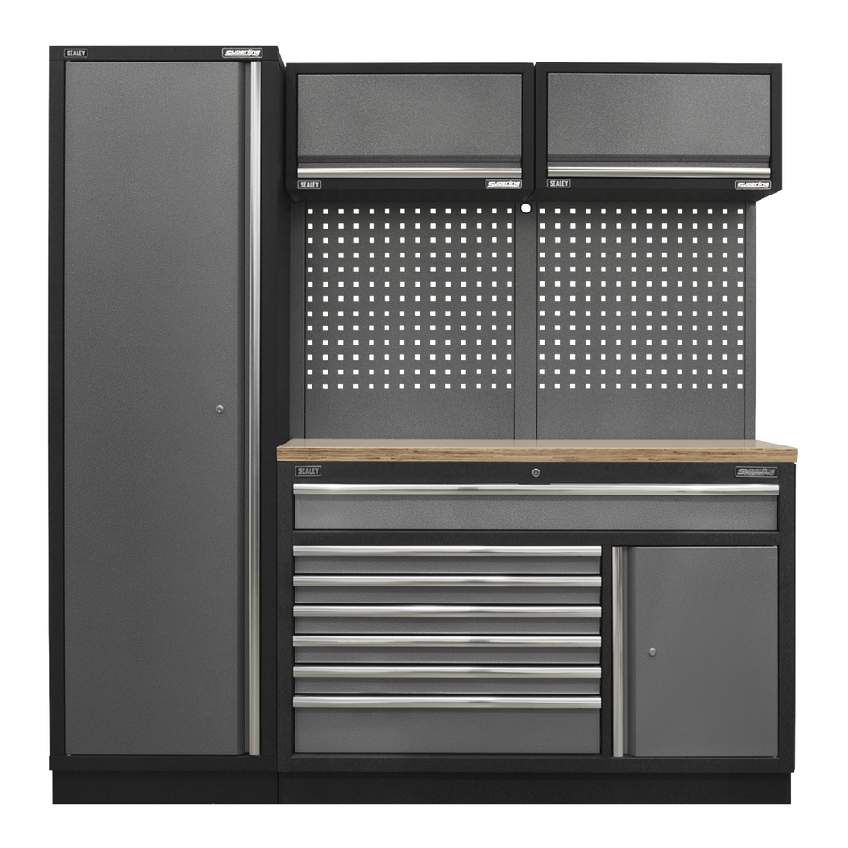 Sealey APMSSTACK09W Superline Pro 1.96m Storage System - Pressed Wood Worktop