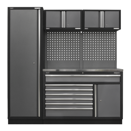 Sealey APMSSTACK10SS Superline Pro 1.96m Storage System - Stainless Steel Worktop