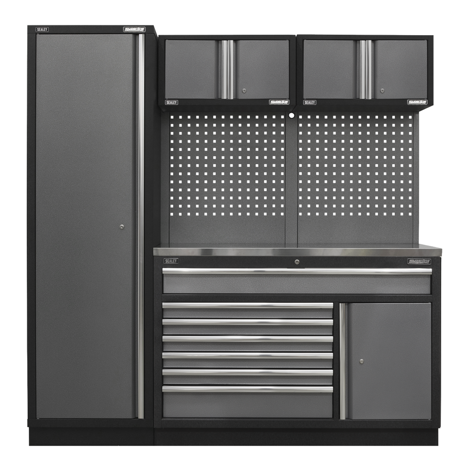Sealey APMSSTACK10SS Superline Pro 1.96m Storage System - Stainless Steel Worktop