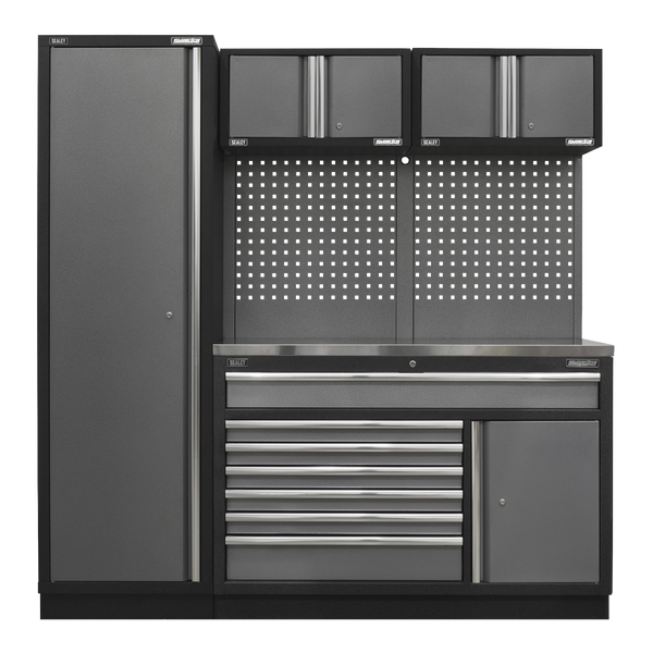 Sealey APMSSTACK10SS Superline Pro 1.96m Storage System - Stainless Steel Worktop