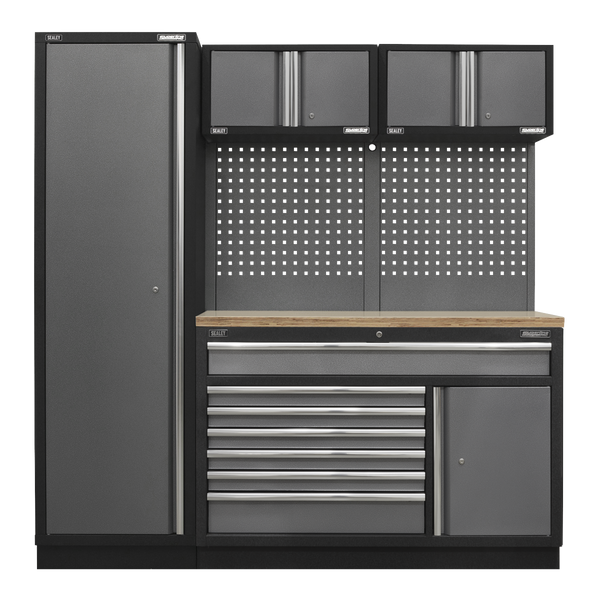 Sealey APMSSTACK10W Superline Pro 1.96m Storage System - Pressed Wood Worktop