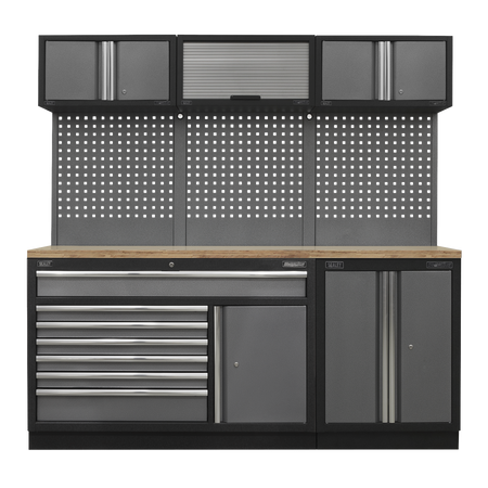 Sealey APMSSTACK11W Superline Pro 2.04m Storage System - Pressed Wood Worktop